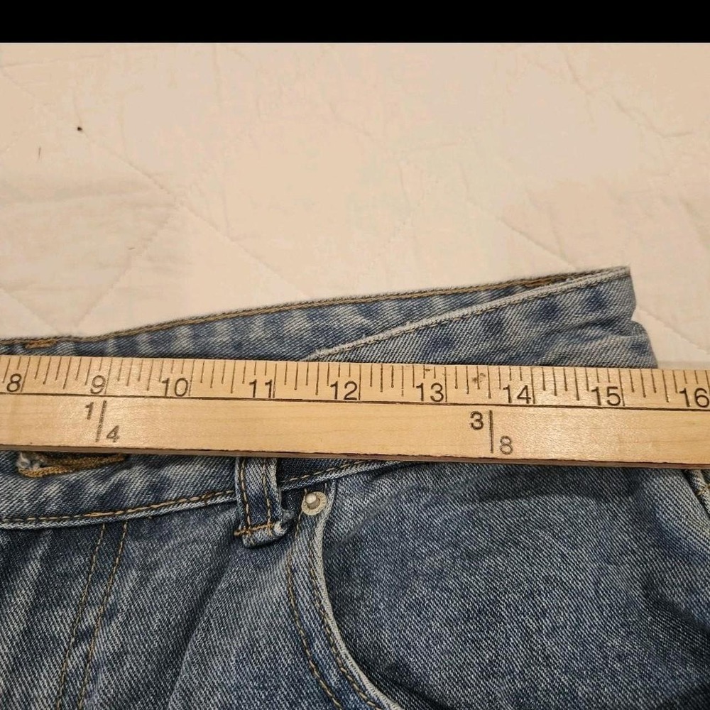 Blue Savvy High Rise Mom Jeans Light Wash Distressed Size 9/29 Juniors - Picture 6 of 8